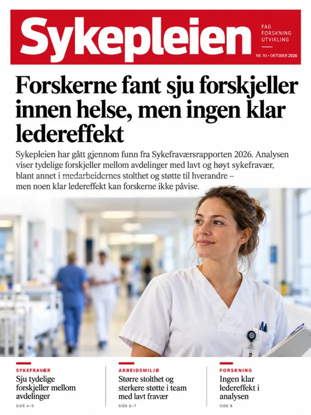 Sykepleier i hvit uniform går raskt gjennom en sykehuskorridor.